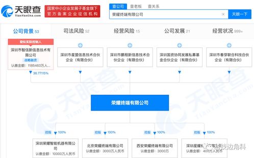 荣耀终端公司股权结构优化，新增深圳国资协同发展私募基金等股东